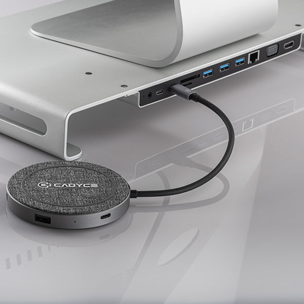 Cadyce USB-C Dock Wireless Charging CA-WCHP – TechCure India