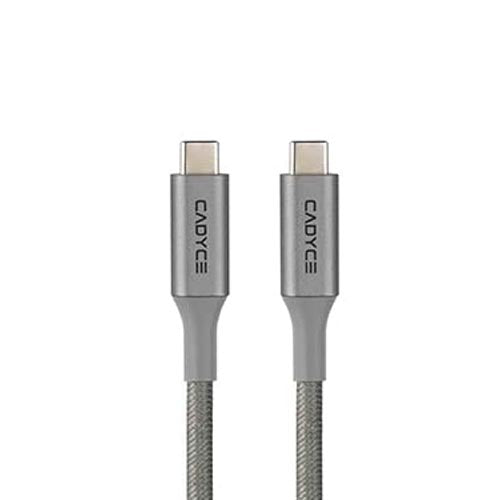 Cadyce USB-C Sync & Charge Cable 1M White metallic silver connectors. CA-C2C – TechCure India