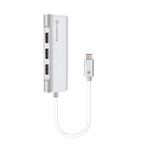Cadyce USB C to USB 3.0 3-Port Hub with Gigabit Ethernet CA-C3HE – TechCure India