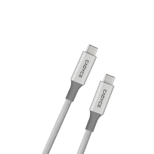 Cadyce USB4 USB-C to USB-C Sync and Charge Cable(0.8M) CADMiUM Silver – TechCure India