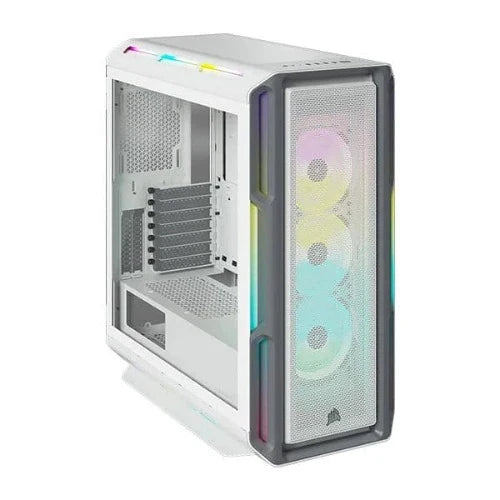 CORSAIR iCUE 5000T RGB EATX Mid Tower Cabinet (White) - 2