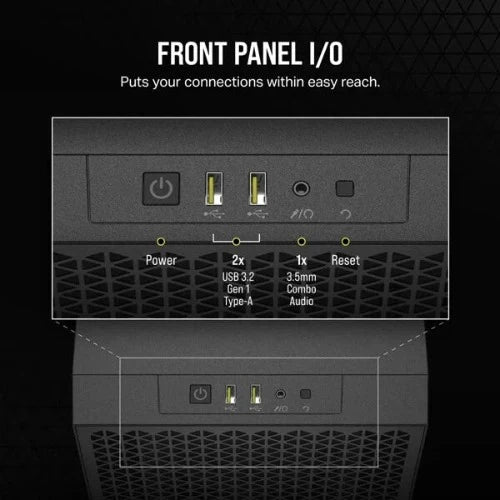 CORSAIR 3000D Airflow ATX Mid Tower Cabinet (Black) - 6