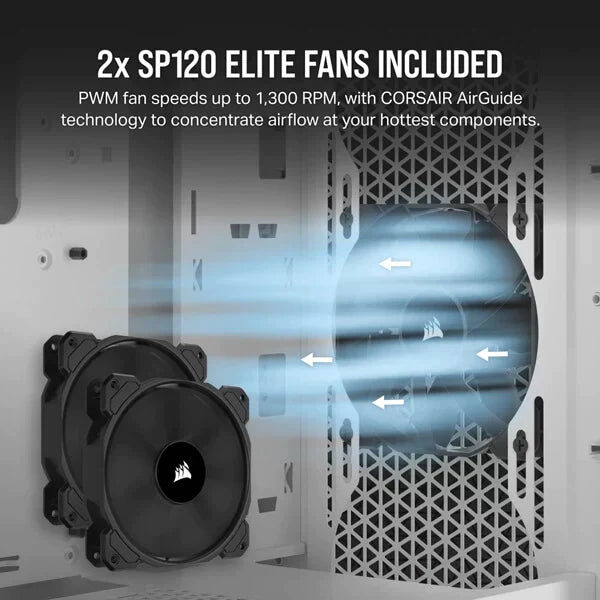 CORSAIR 3000D SI Edition ATX Mid Tower Cabinet (White) Without Fans - 4