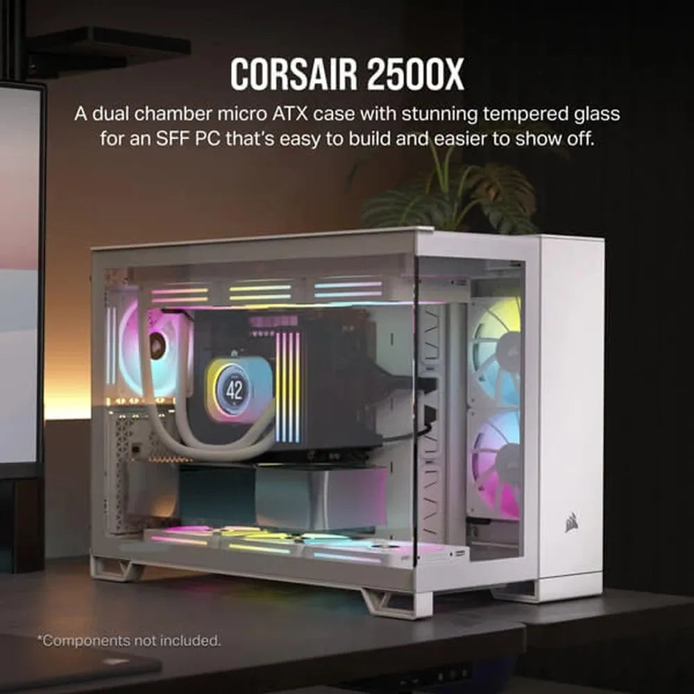 CORSAIR 2500X ATX Mid Tower Dual Chamber Cabinet (White) - 3