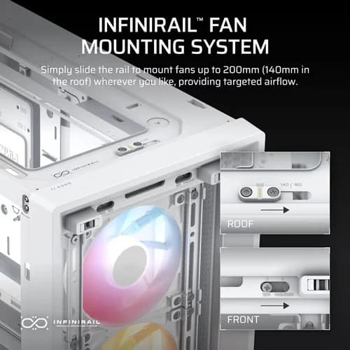 CORSAIR Frame 4000D RS ARGB EATX Mid Tower Cabinet ( White ) – TechCure India
