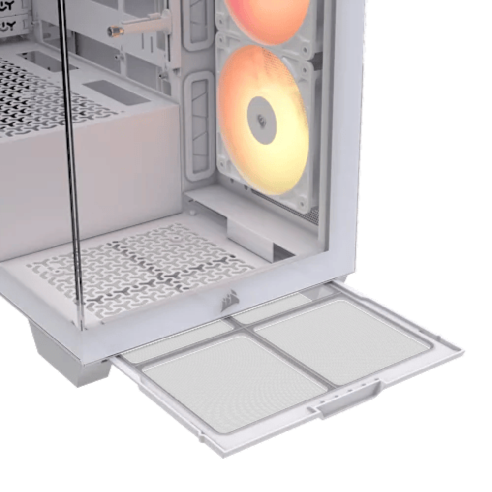 CORSAIR 3500X RS-R ARGB EATX Mid Tower Cabinet ( White ) – TechCure India