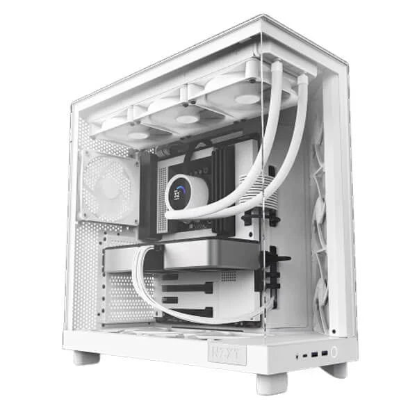 NZXT H6 Flow ATX Mid Tower Cabinet (White) – TechCure India
