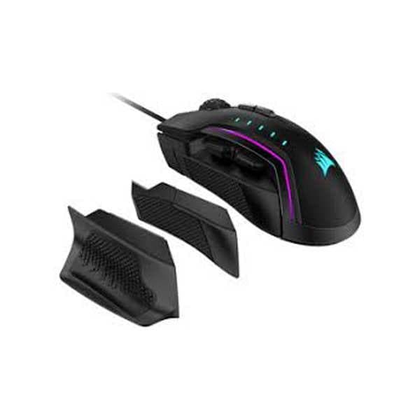 CORSAIR Glaive Wired Ergonomic Gaming Mouse ( CH-9302211-AP ) ( 18000DPI / 7 Buttons ) ( Black ) - 3