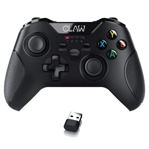 CLAW Shoot Wireless 2.4Ghz USB Gamepad Controller for PC Supports Windows XP/7/8/10 with Rubberized Textured Grip and Dual Vibration Motors – TechCure India