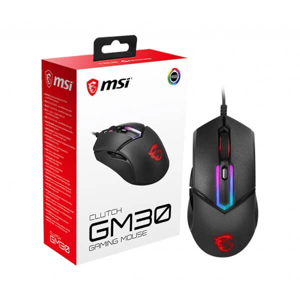 MSI Clutch GM30 6200 DPI Adjustable Wired RGB Gaming Mouse – TechCure India