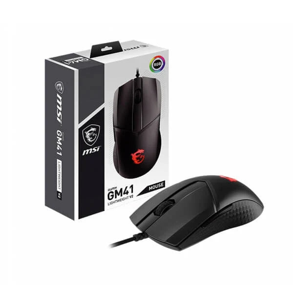 MSI Clutch GM41 Lightweight V2 Wired Ambidextrous Gaming Mouse ( CLUTCH-GM41-LIGHTWEIGHT-V2 ) ( 6400DPI / 6 Macro Button ) ( Black ) - 5