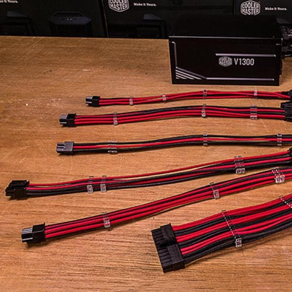 COOLER MASTER PSU Extension Cable (Red/Black) - 2
