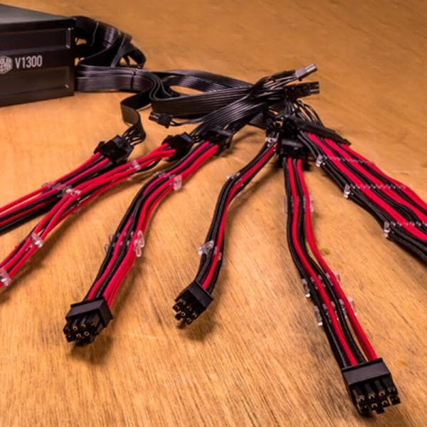 COOLER MASTER PSU Extension Cable (Red/Black) - 4