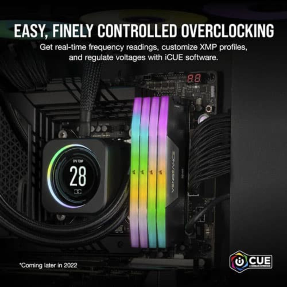 CORSAIR Vengeance RGB 16GB ( 16GBx1 ) 5200MHz DDR5 Desktop RAM ( CL40 ) - 3