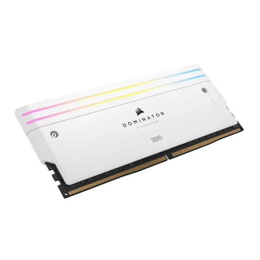 CORSAIR Dominator Titanium RGB 32GB ( 16GB x 2 ) 7200MHz DDR5 RAM (White) ( CL34 ) - 5