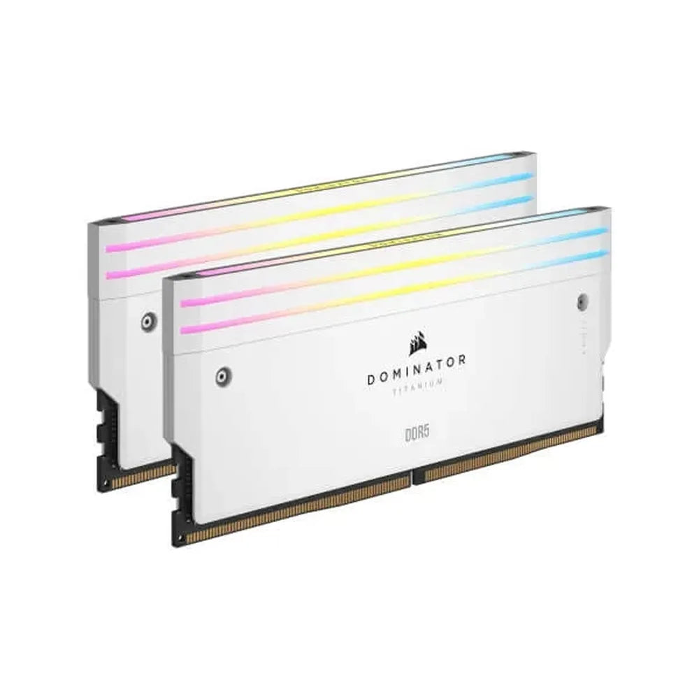 CORSAIR Dominator Titanium RGB 32GB ( 16GB x 2 ) 7200MHz DDR5 RAM (White) ( CL34 ) - 3