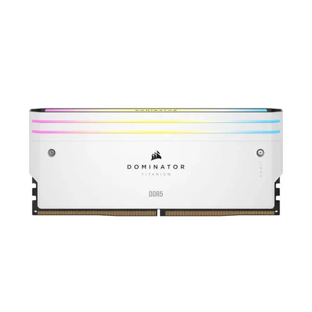 CORSAIR Dominator Titanium RGB 32GB ( 16GB x 2 ) 7200MHz DDR5 RAM (White) ( CL34 ) - 4