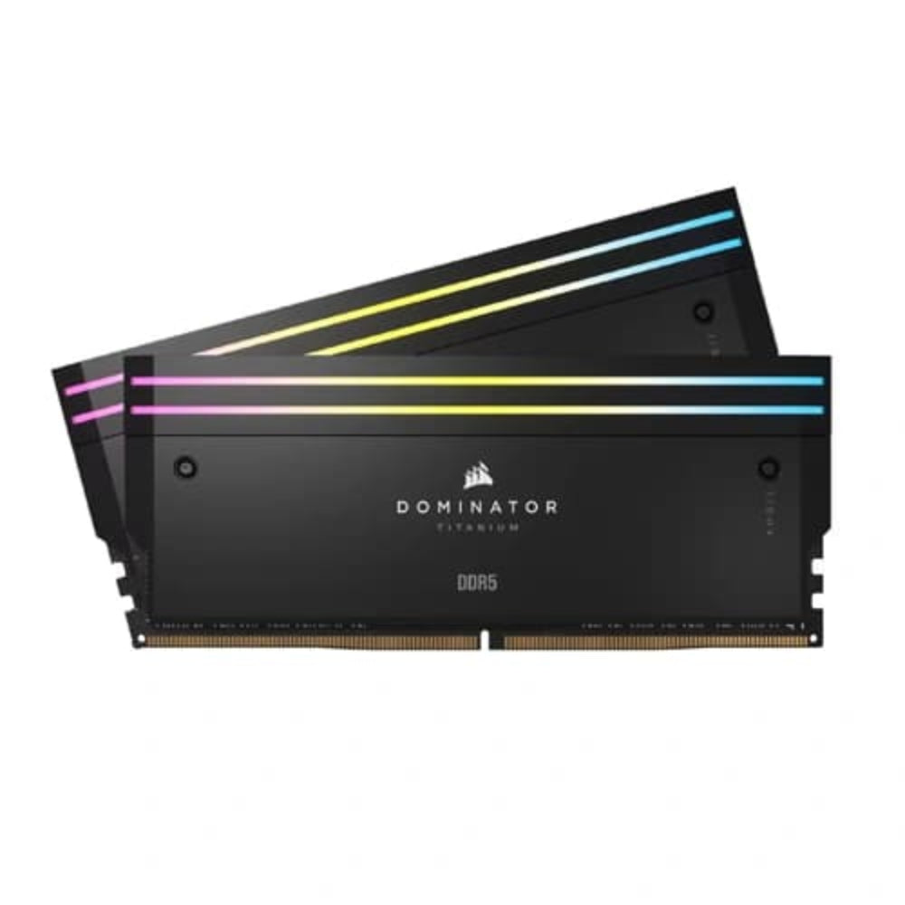 CORSAIR Dominator Titanium RGB 64GB ( 32GB x 2 ) 6600MHz DDR5 RAM ( Black ) ( CL32 ) - 2