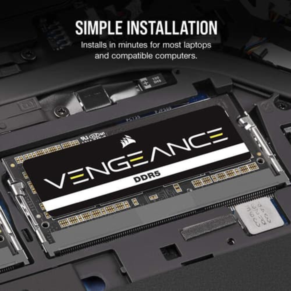 CORSAIR Vengeance 16GB ( 16GB x 1 ) 4800MHz DDR5 Laptop RAM ( CL40 ) - 5