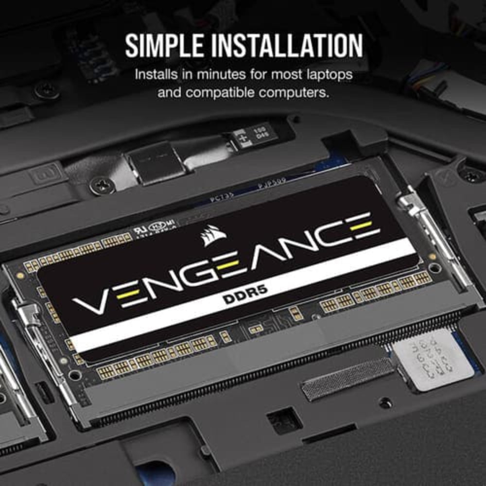 CORSAIR Vengeance 32GB ( 32GB x 1 ) 4800MHz DDR5 Laptop RAM ( CL40 ) - 6