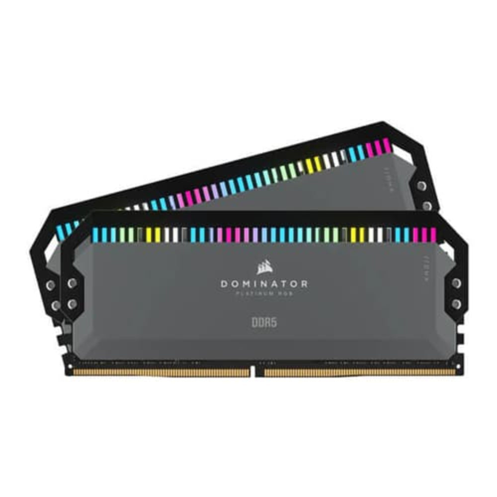 CORSAIR Dominator Platinum RGB 32GB ( 16GBx2 ) 5200MHz DDR5 RAM ( Grey ) ( CL40 ) - 3