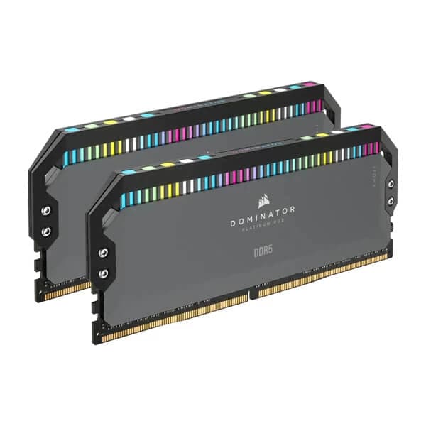 CORSAIR Dominator Platinum RGB 32GB ( 16GBx2 ) 6000MHz DDR5 RAM ( Grey ) ( CL30 ) - 2