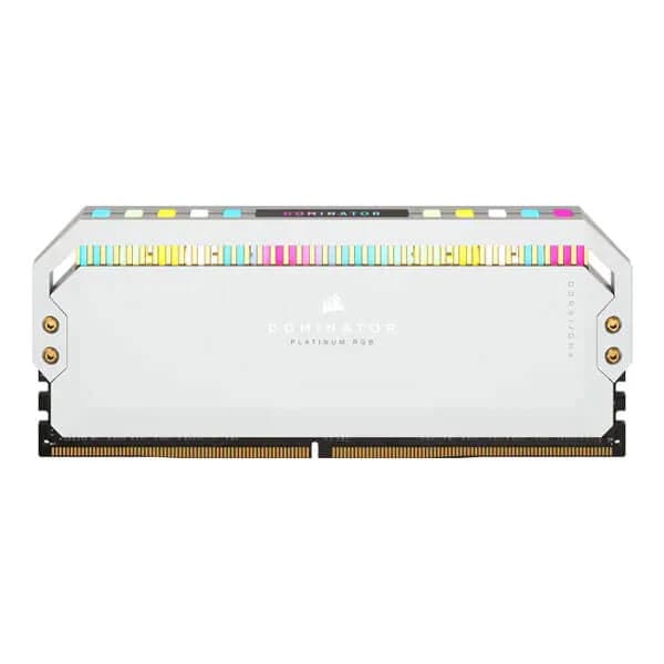 CORSAIR Dominator Platinum RGB 64GB ( 32GBx2 ) 5600MHz DDR5 RAM ( White ) ( CL40 ) - 3