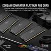 CORSAIR Dominator Platinum RGB 64GB ( 32GB x 2 ) 6600MHz DDR5 RAM (Black) ( CL32 ) - 3