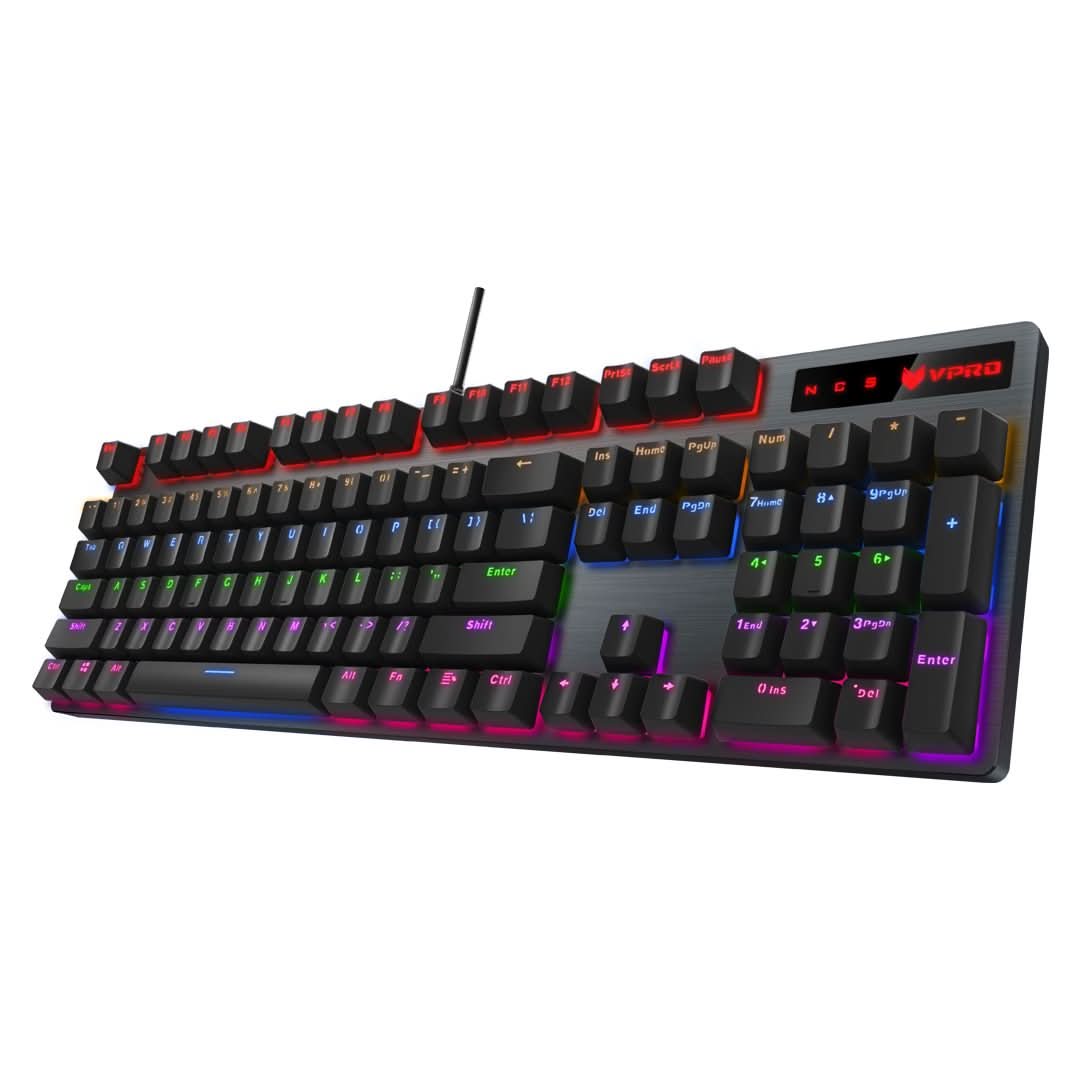 RAPOO GK500 MECHANICAL GAMING KEYBOARD BLUE SWITCHES (BLACK) – TechCure India