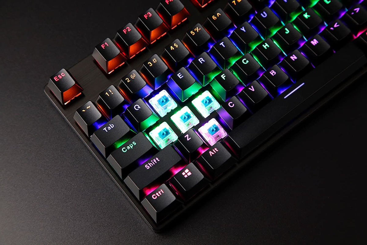 RAPOO GK500 MECHANICAL GAMING KEYBOARD BLUE SWITCHES (BLACK) – TechCure India