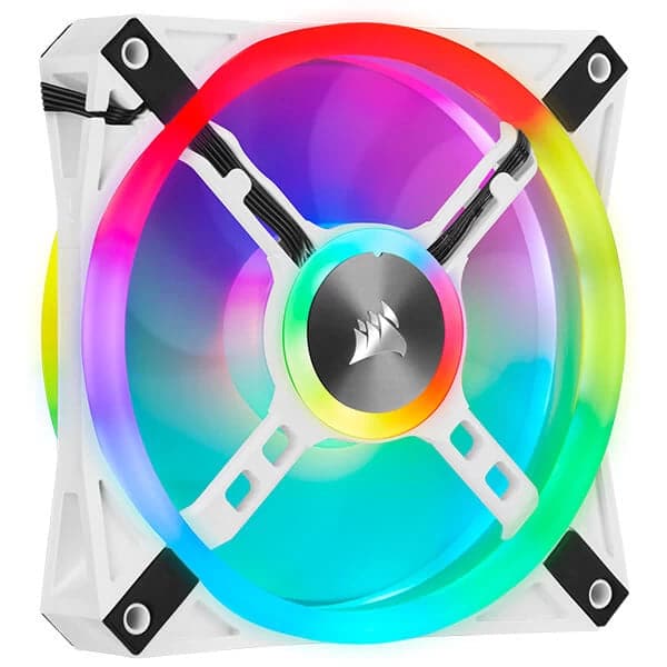 CORSAIR ICUE QL120 120mm RGB Cabinet Fan (White) (Triple-Pack) - 4
