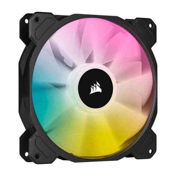 CORSAIR ICUE SP140 140mm RGB Elite With Lighting Node Core Cabinet Fan (Black) (Dual Pack) - 2