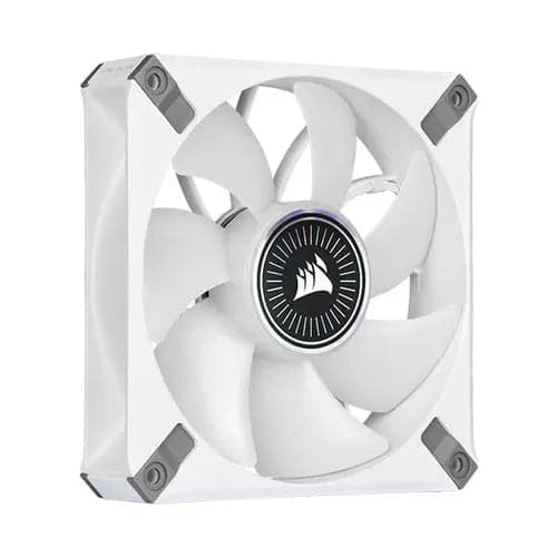 CORSAIR ICUE ML120 RGB Elite Premium 120mm PWM Magnetic Levitation Cabinet Fan - White (Triple Pack) - 2