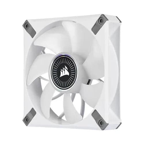 CORSAIR ICUE ML120 RGB Elite Premium 120mm PWM Magnetic Levitation Cabinet Fan - White (Triple Pack) - 3