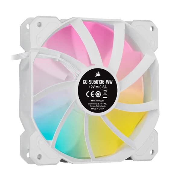 CORSAIR ICUE SP120 120mm RGB Elite Cabinet Fan (White) (Single Pack) - 3