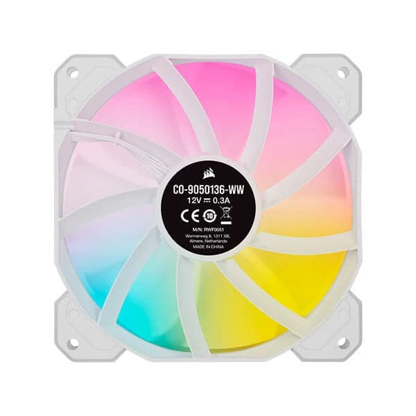 CORSAIR ICUE SP120 120mm RGB Elite Cabinet Fan (White) (Single Pack) - 4