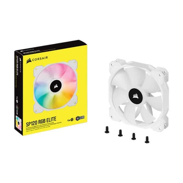 CORSAIR ICUE SP120 120mm RGB Elite Cabinet Fan (White) (Single Pack) - 6