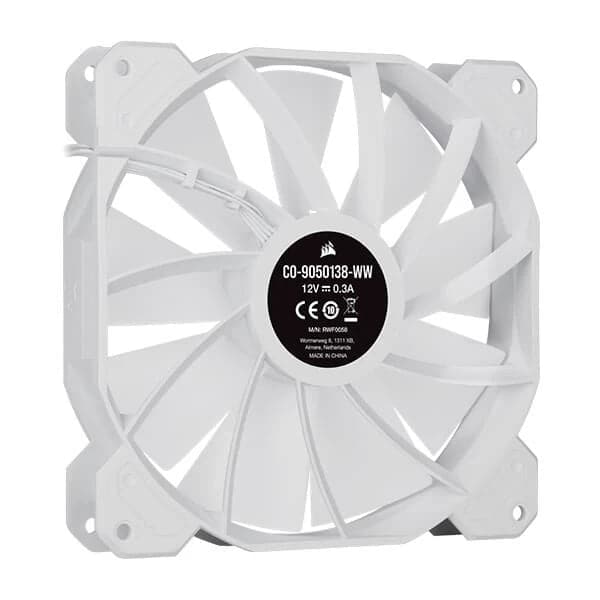 CORSAIR ICUE SP140 140mm RGB Elite White Cabinet Fan (White) (Single Pack) - 4