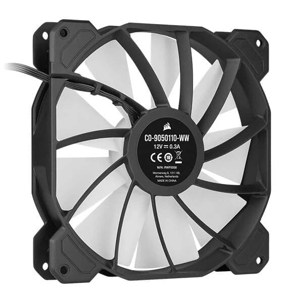 CORSAIR ICUE SP140 140mm RGB Elite White Cabinet Fan (Black) (Single Pack) - 4