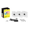 CORSAIR ICUE SP120 120mm RGB With Lighting Node Core Elite Cabinet Fan (White) (Triple Pack) - 4