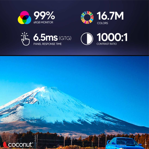 Coconut 24HDA 24 inch LED Frameless Ultra slim HD Monitor, 75Hz Refresh Rate, 1080p – TechCure India