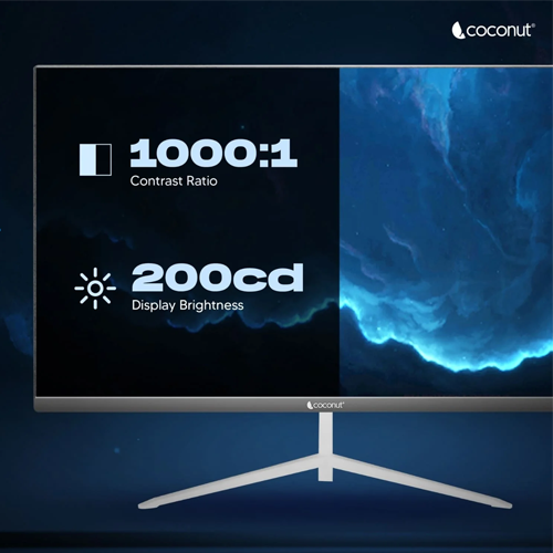 Coconut 27HDX 27 inch LED Frameless Ultra slim HD Monitor, 75Hz Refresh Rate, 1080p – TechCure India