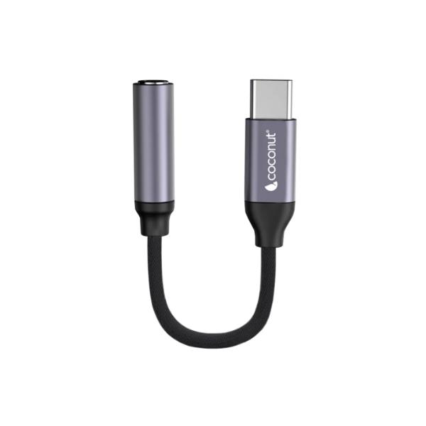 coconut AC01 USB Type C to 3.5mm Adapter Plug & Play, Aluminium Body, High Quality Audio Transmission – TechCure India
