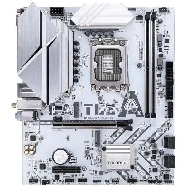 Colorful BATTLE-AX B760M-G WIFI D5 V20A M-ATX Motherboard (WHITE) – TechCure India