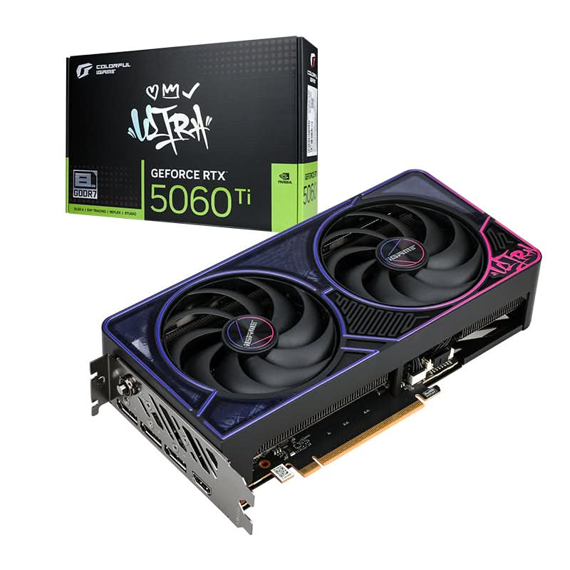 Colorful GeForce RTX 5060 Ti Ultra DUO OC 8GB GDDR7 Graphics Card, Black – TechCure India