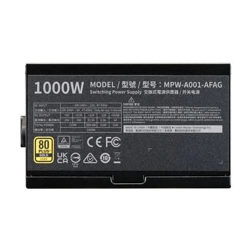 Cooler Master Elite Gold 1000W 80 Plus Gold Fully Modular Power Supply ATX 3.1 – TechCure India