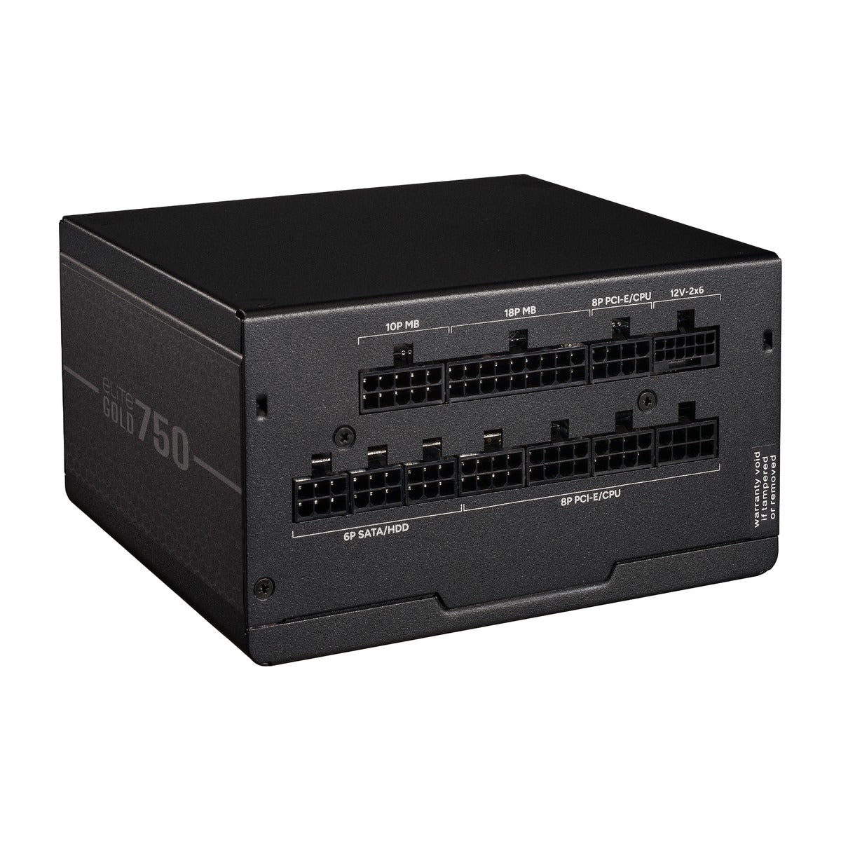 ELITE GOLD 750 - power supply unit front/top showing fan grille
