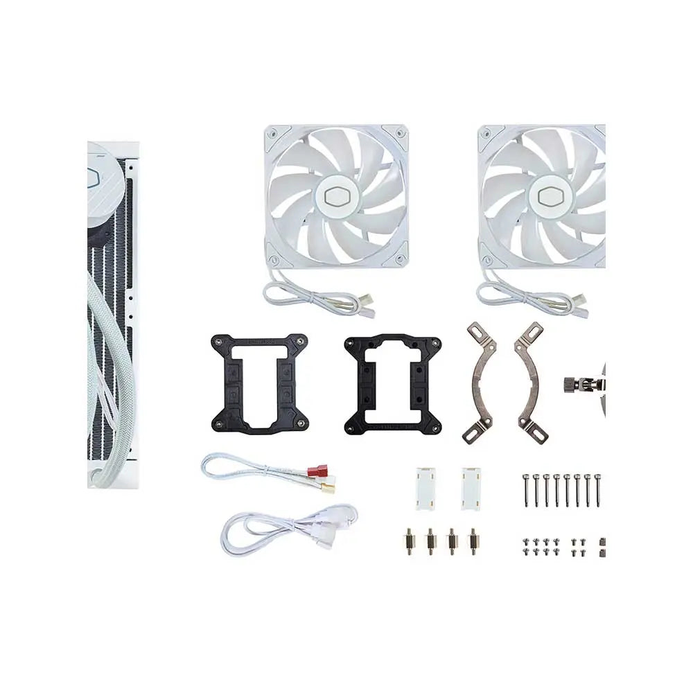 Cooler Master MasterLiquid 240L Core Argb 240mm Cpu Liquid Cooler (White) (MLW-D24M-A18PZ-RW) – TechCure India