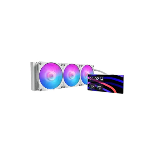 Cooler Master MasterLiquid Core 360 ARGB White Cpu Liquid Cooler With 6 Inch LCD Display