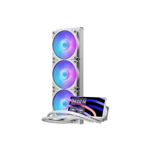 Cooler Master MasterLiquid Core LCD 6 Inch 360 White ARGB, 360mm AIO Liquid CPU Cooler – TechCure India